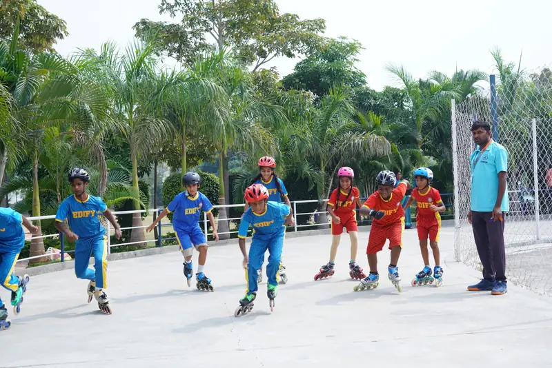 Students skating